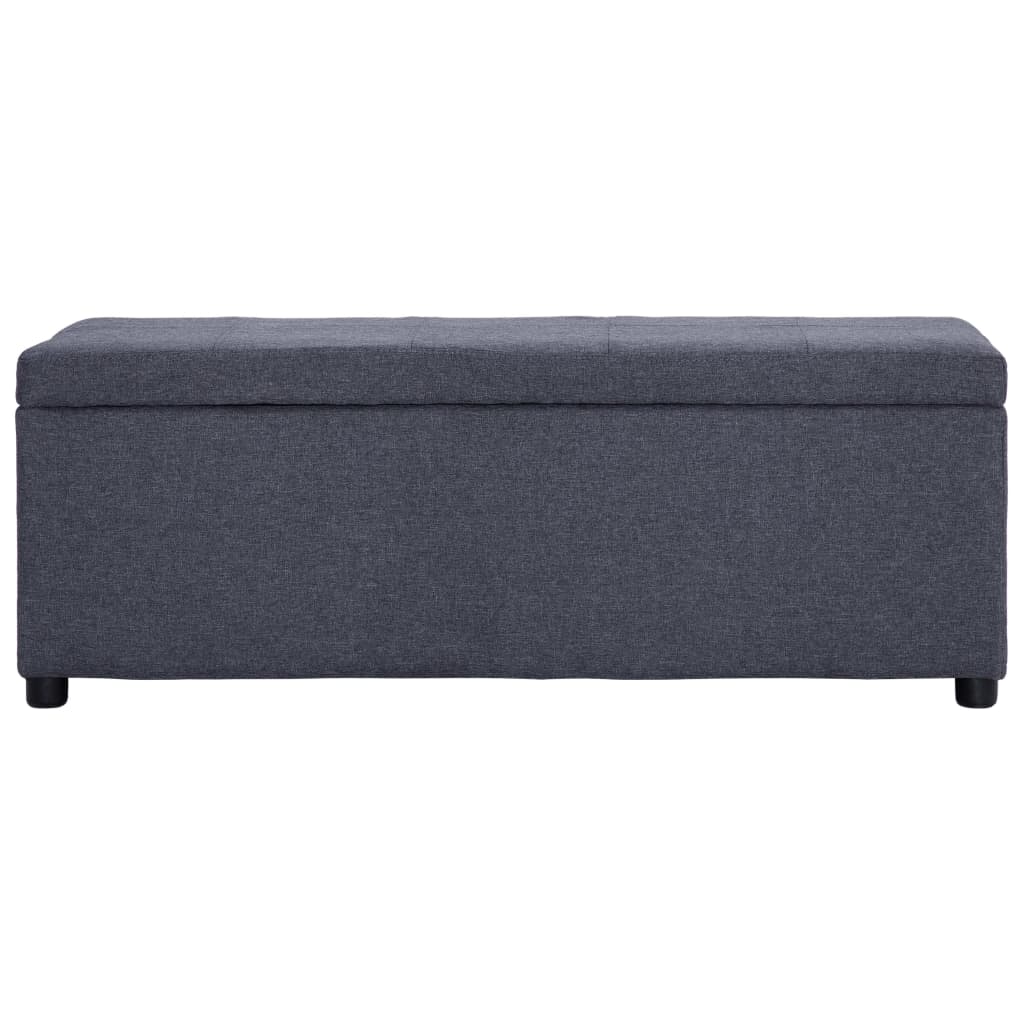 banc coffre de rangement gris anthracite