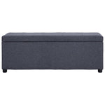 banc coffre de rangement gris anthracite