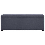 banc coffre de rangement gris anthracite