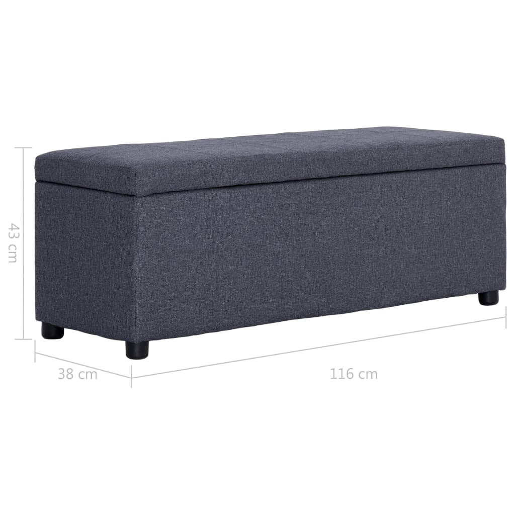 Banc Coffre Gris Anthracite