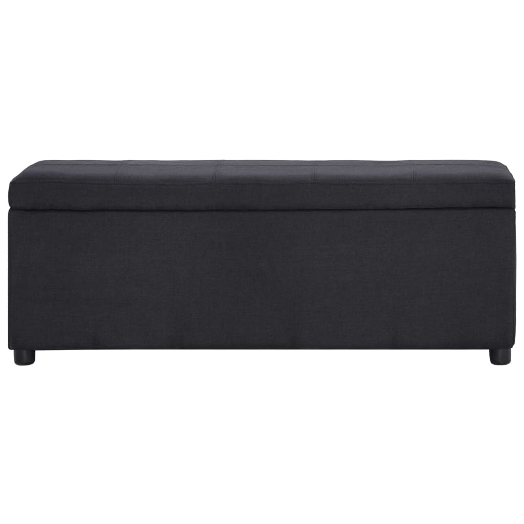 banc coffre tissu noir