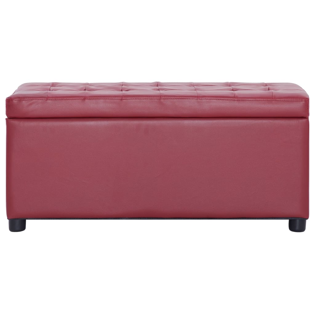 banc coffre capitonné rouge bordeaux