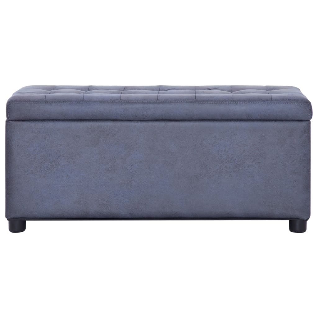 banc coffre de rangement gris