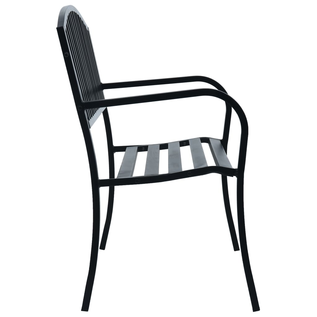 Banc de Jardin Métal Noir