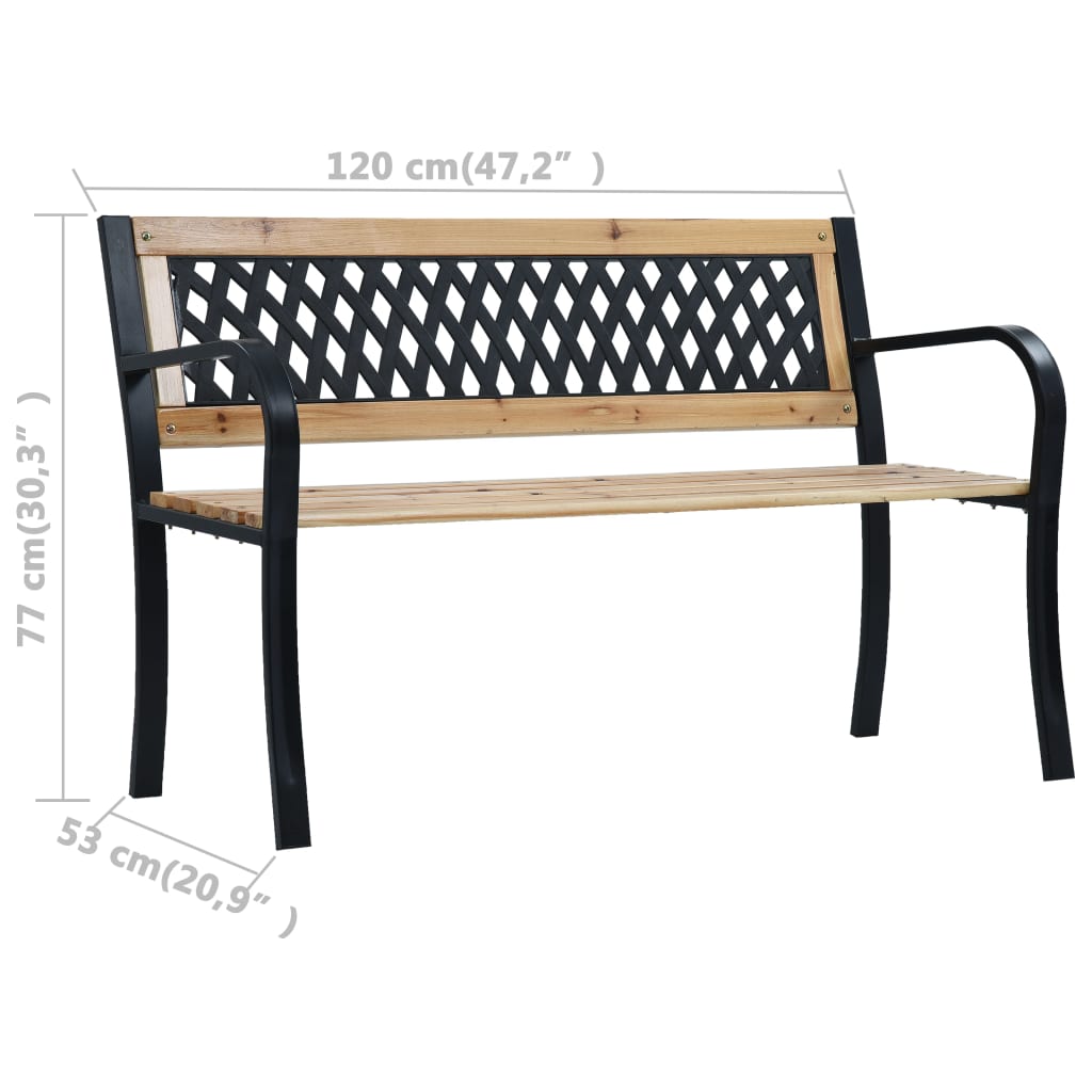 Banc de jardin bois et metal