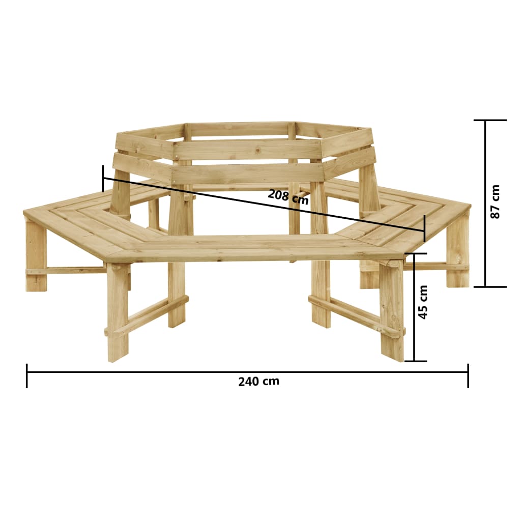 Banc de Jardin autour d'un Arbre