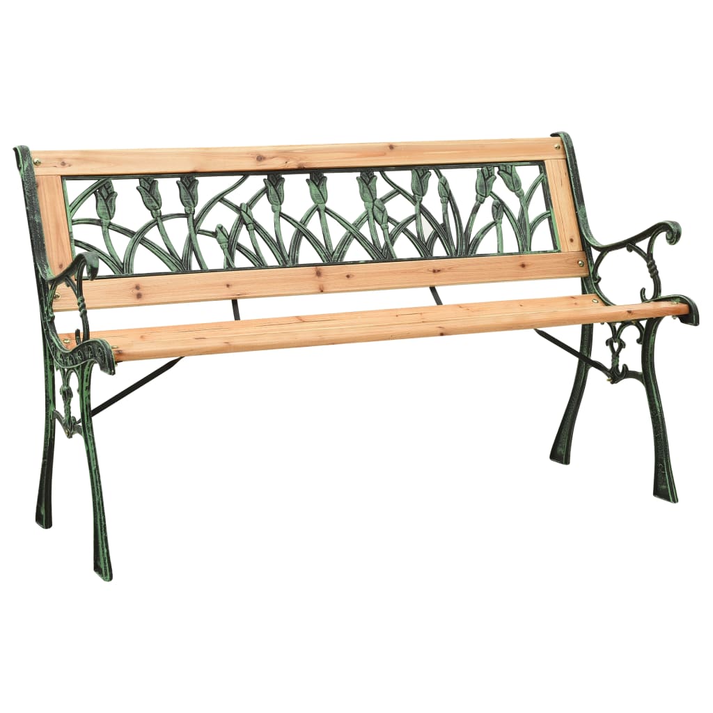 banc en bois et fonte