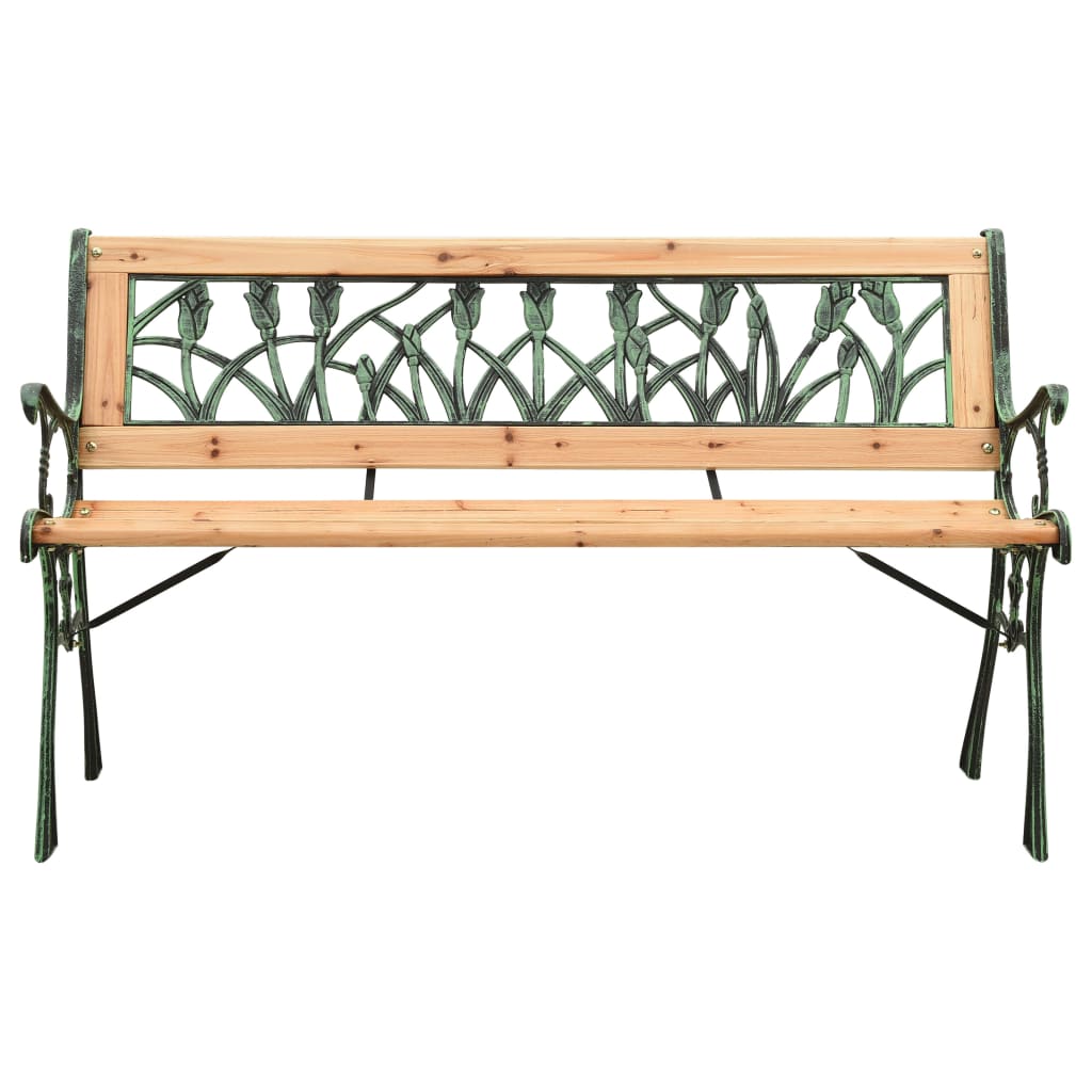 banc en bois et pieds en fonte