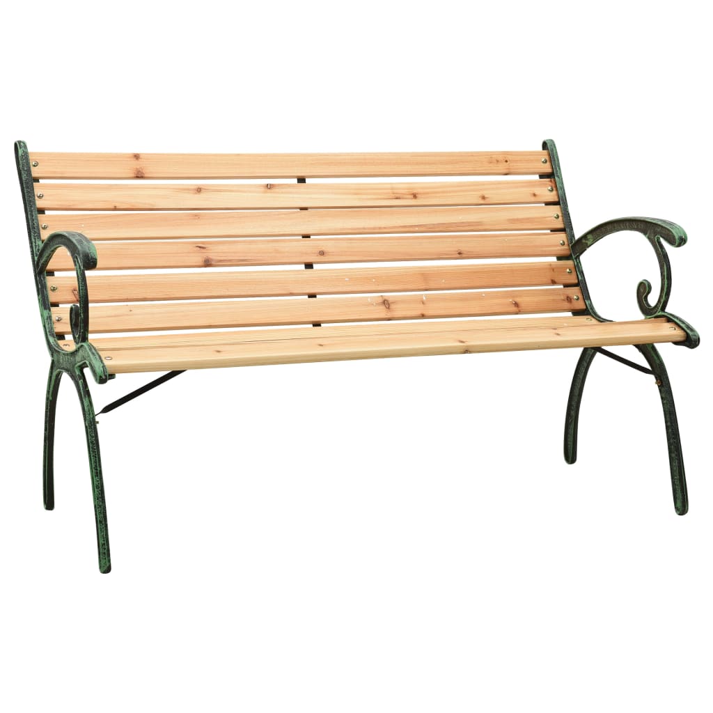 banc de jardin en bois pied en fonte