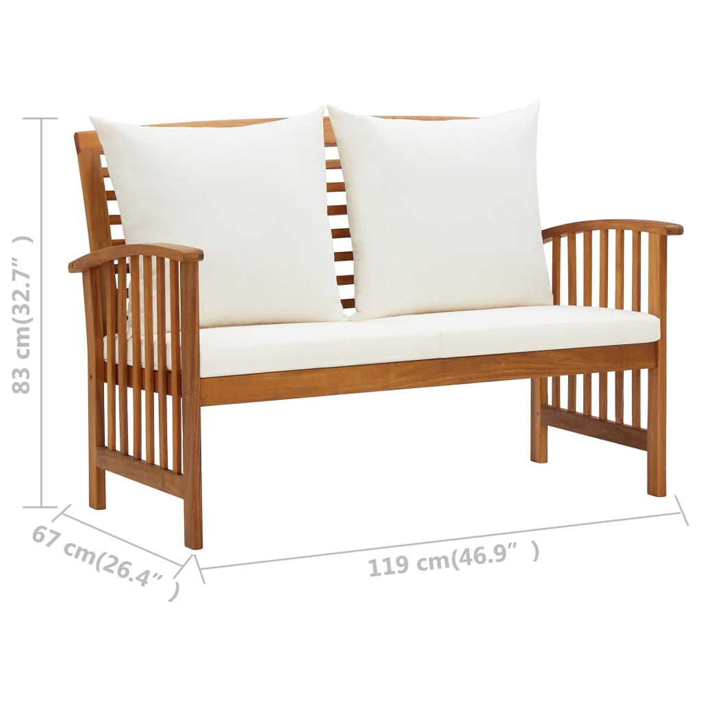 Banc en Bois avec Coussin