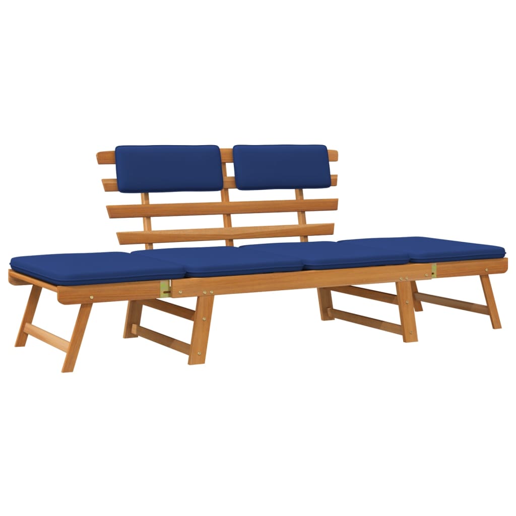 banc de jardin bleu bois