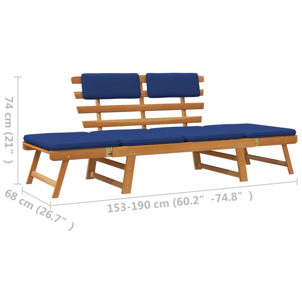 Banc de Jardin Bleu