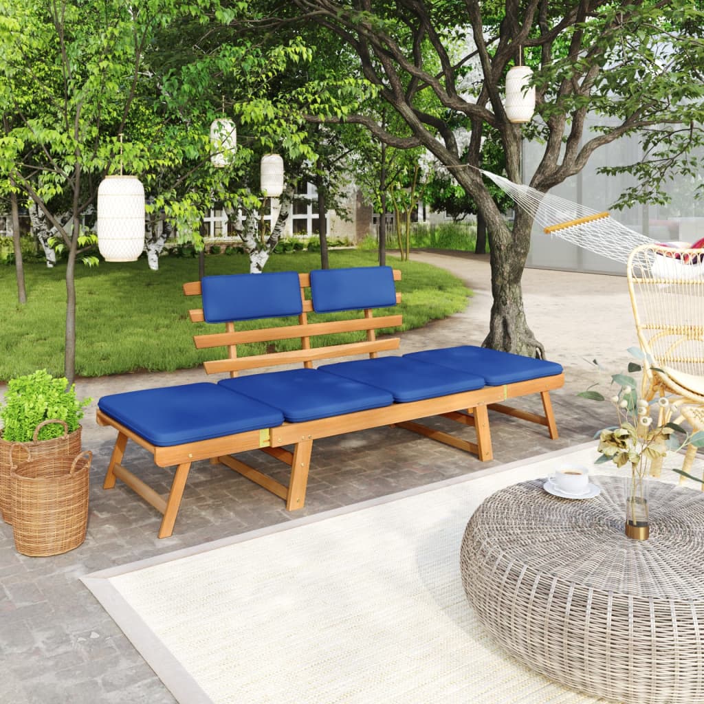 banc de jardin bleu