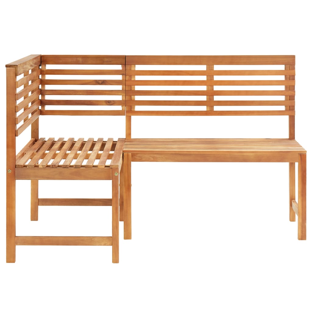 banc d’angle de jardin en bois