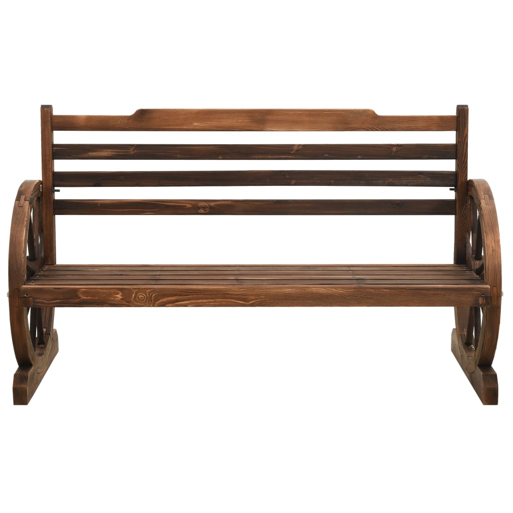 banc de jardin en bois avec roue