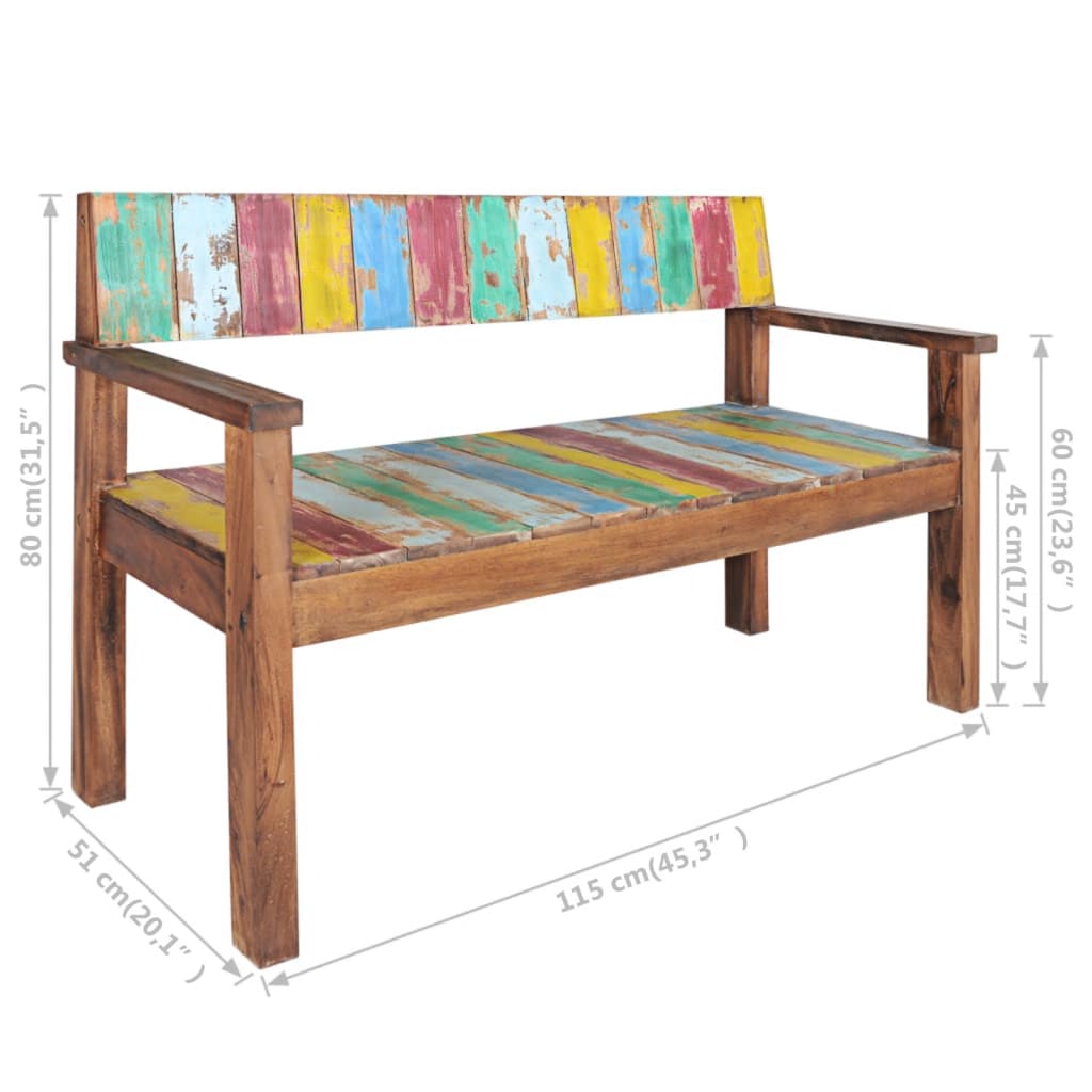 Banc de Jardin Coloré