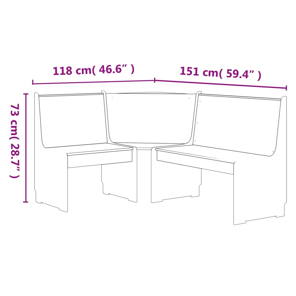 Banc d'Angle en Bois