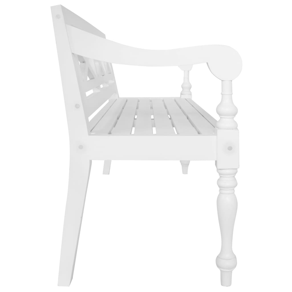 banc de jardin blanc en bois