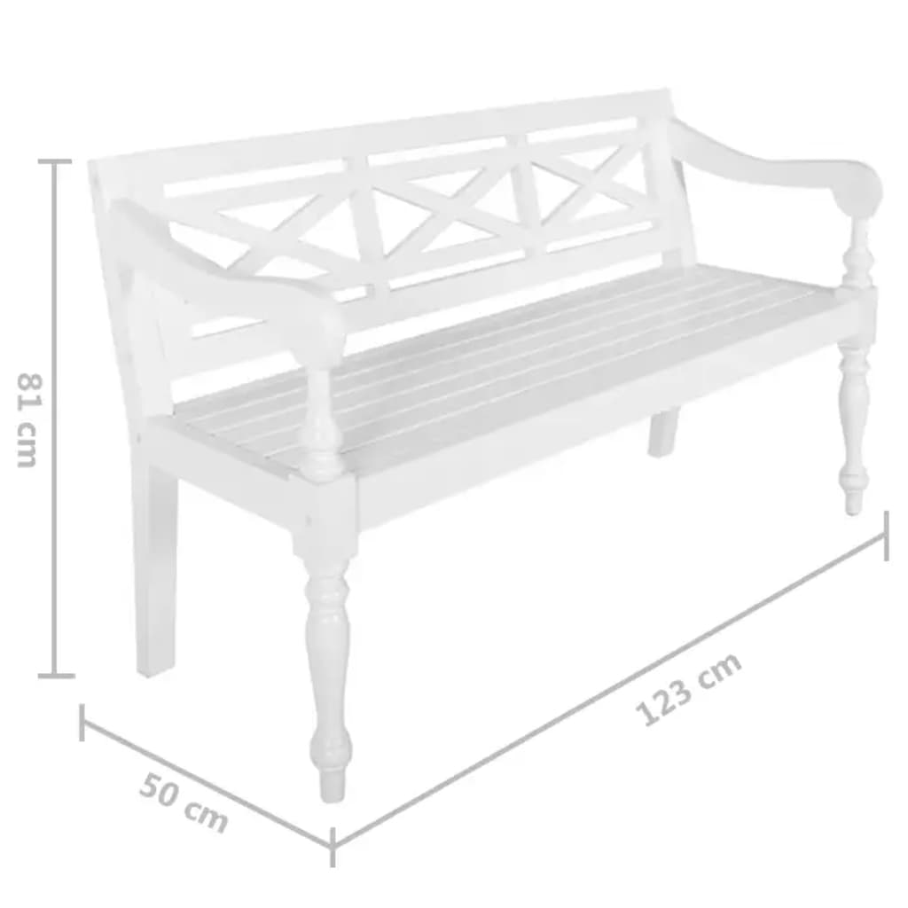 Banc Blanc en Bois