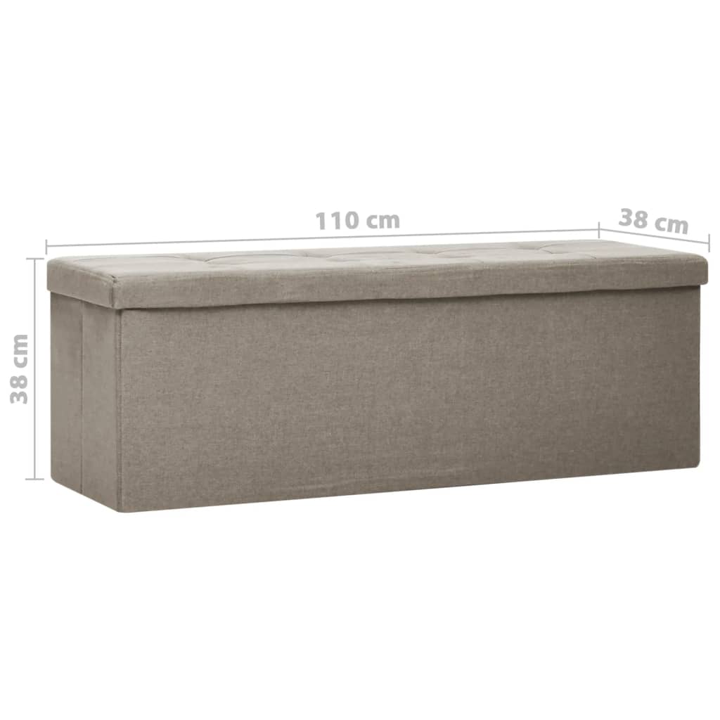 Banc Coffre de Rangement Taupe