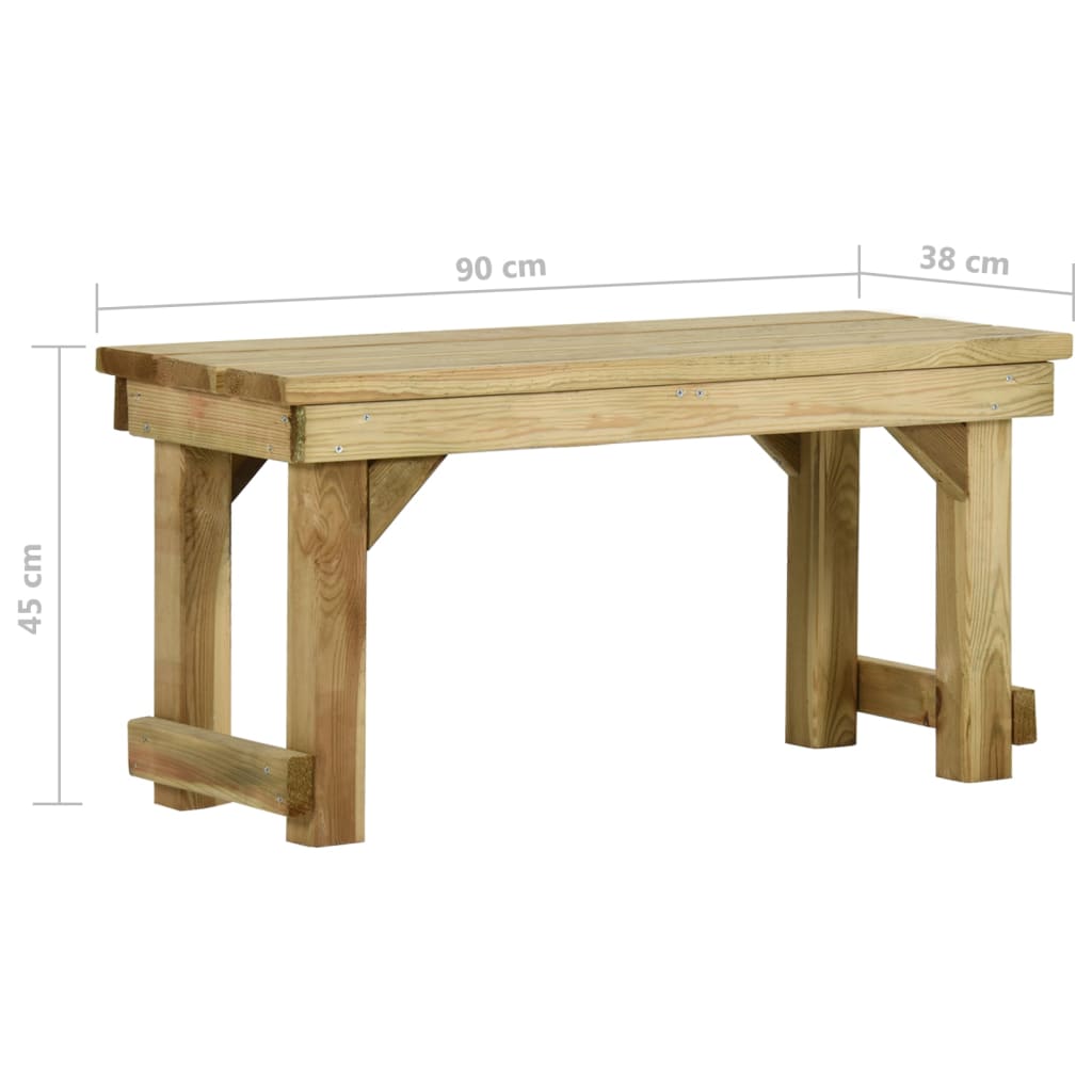 banc en bois simple  places