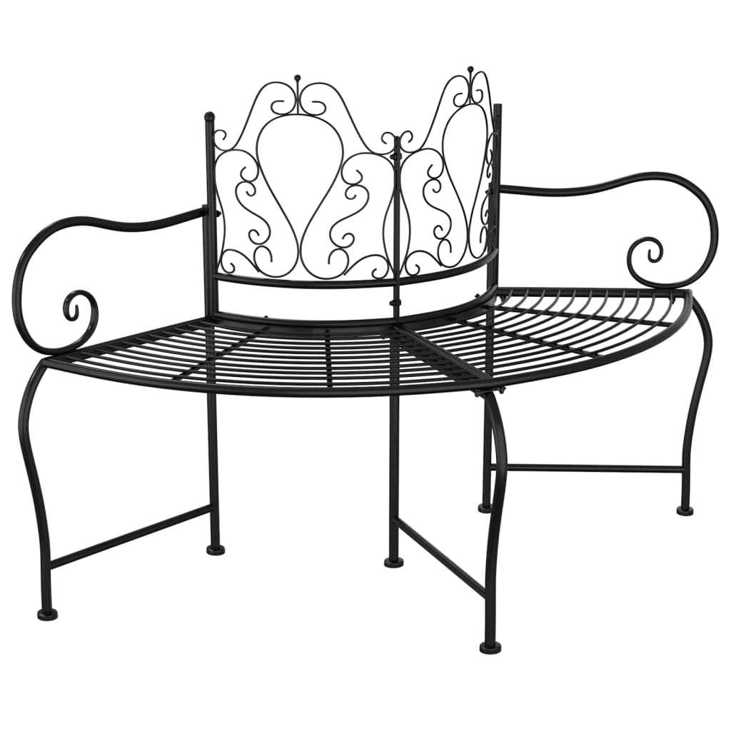 banc de jardin demi-cercle acier