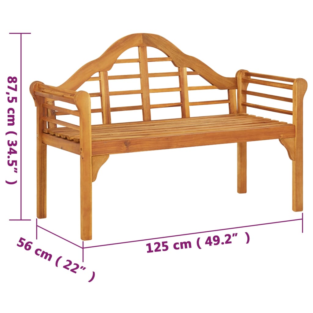 Banc de Jardin Style Anglais en Bois