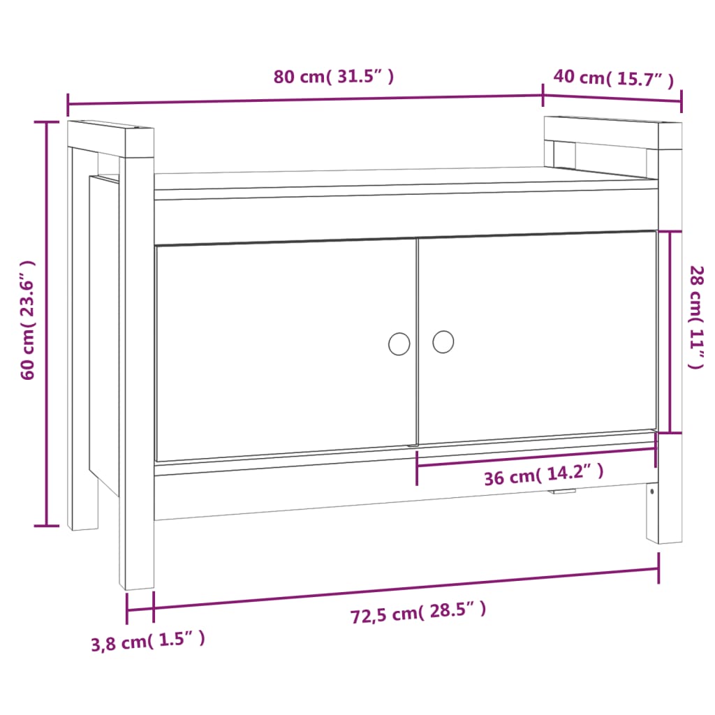 Banc d'Entrée Gris