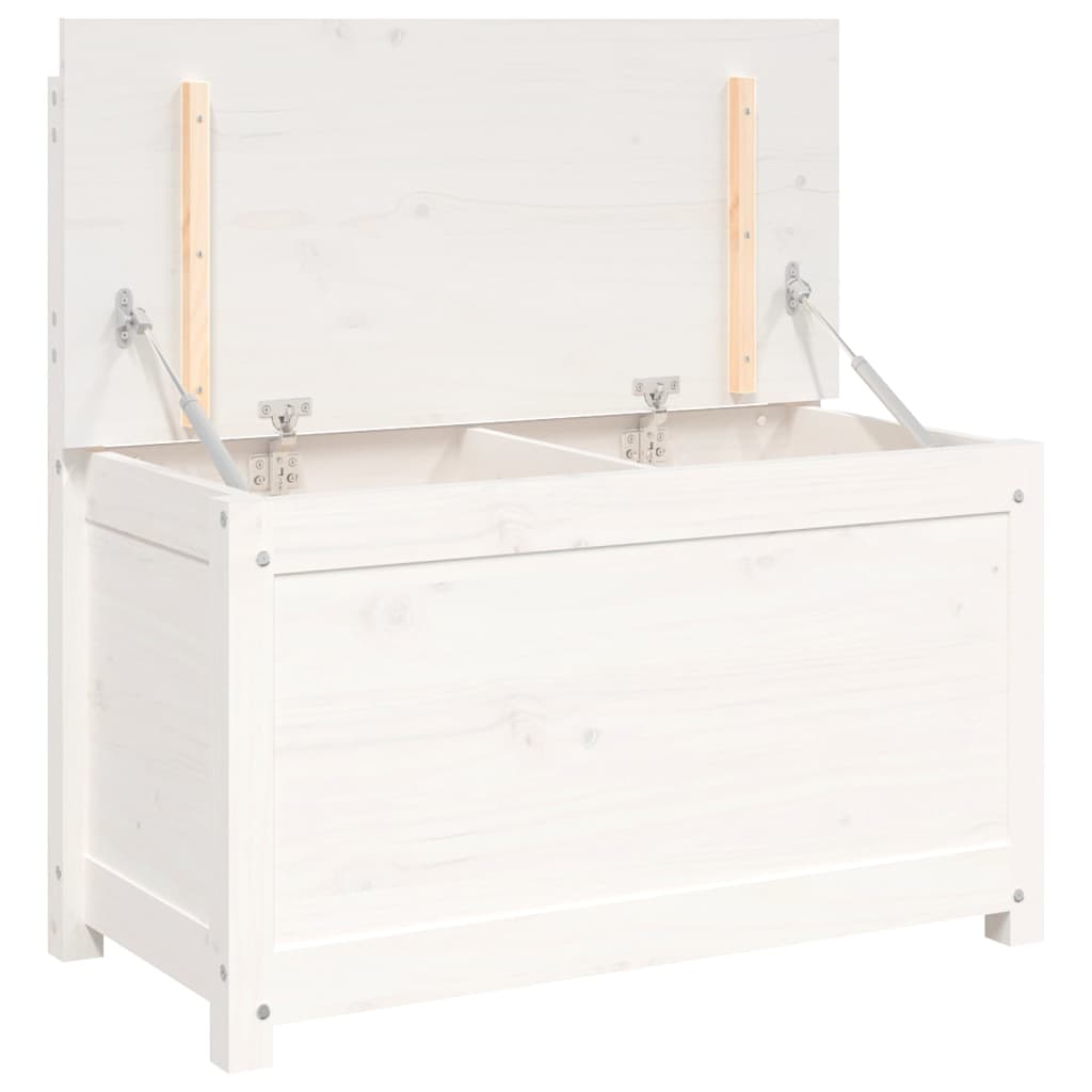 banc coffre de jardin blanc bois