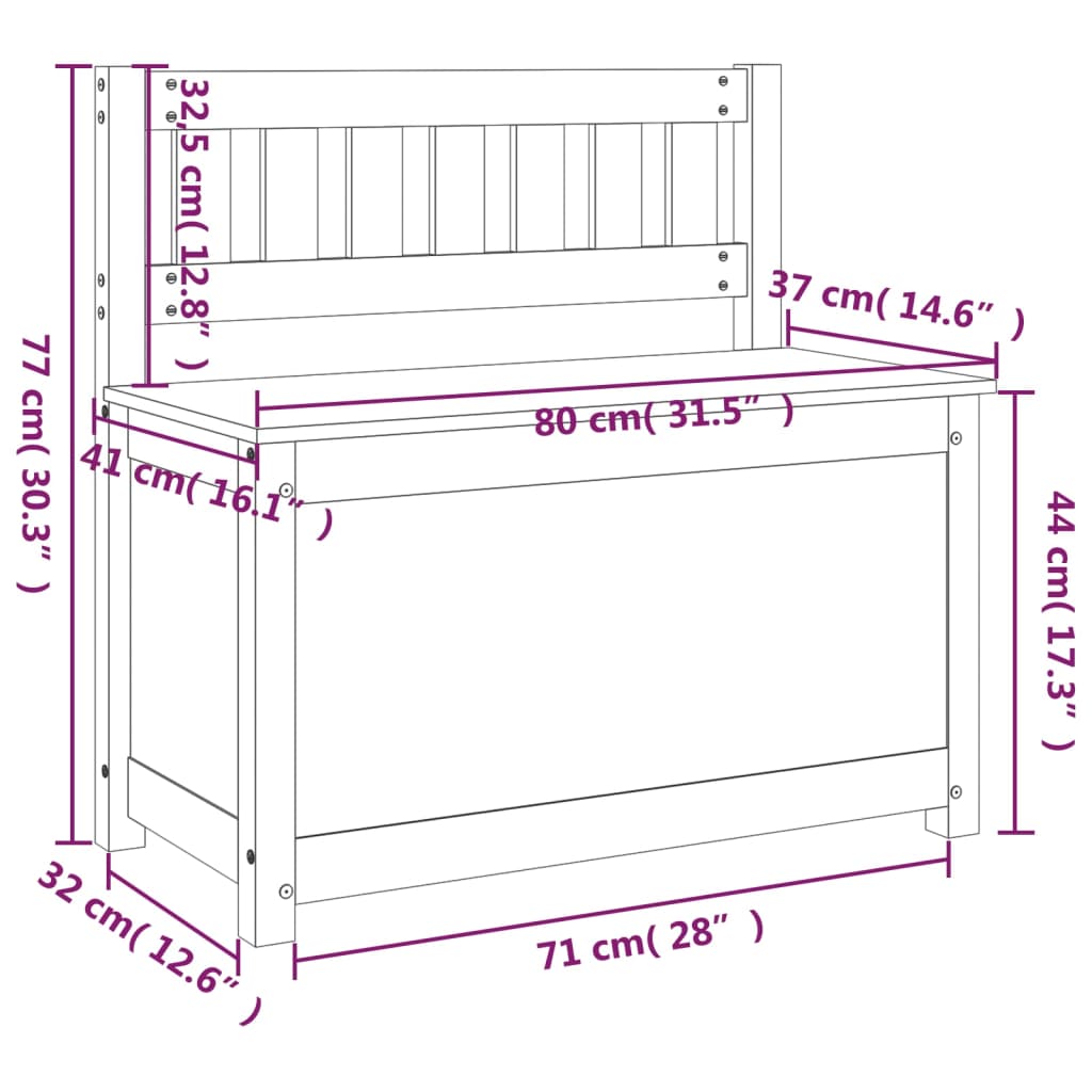 Banc Coffre de Jardin Blanc