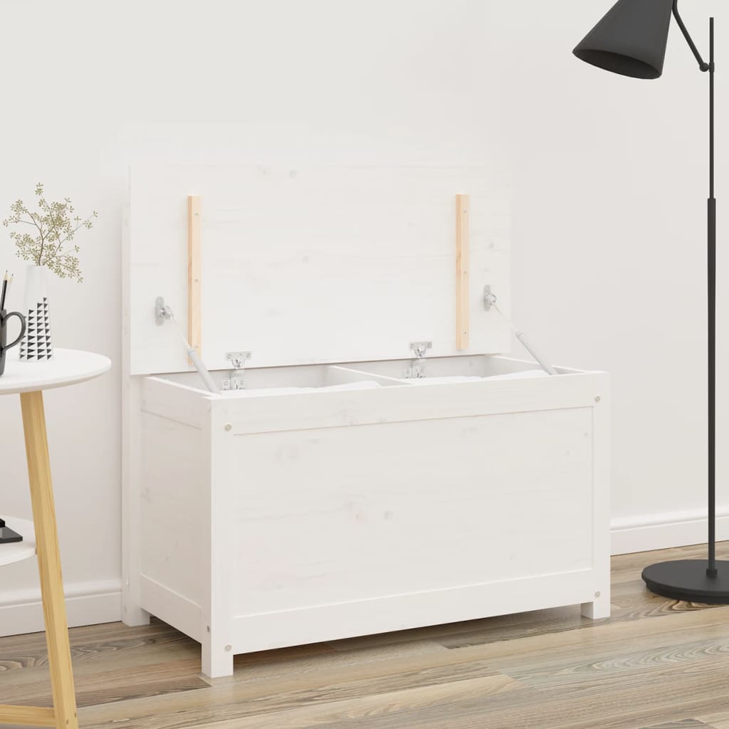 banc coffre de jardin blanc