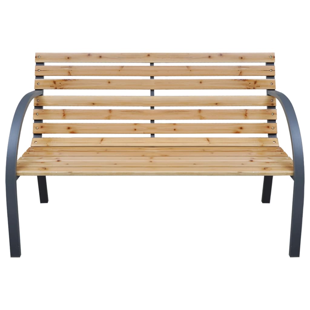 banc de jardin a lattes en bois et pieds fonte