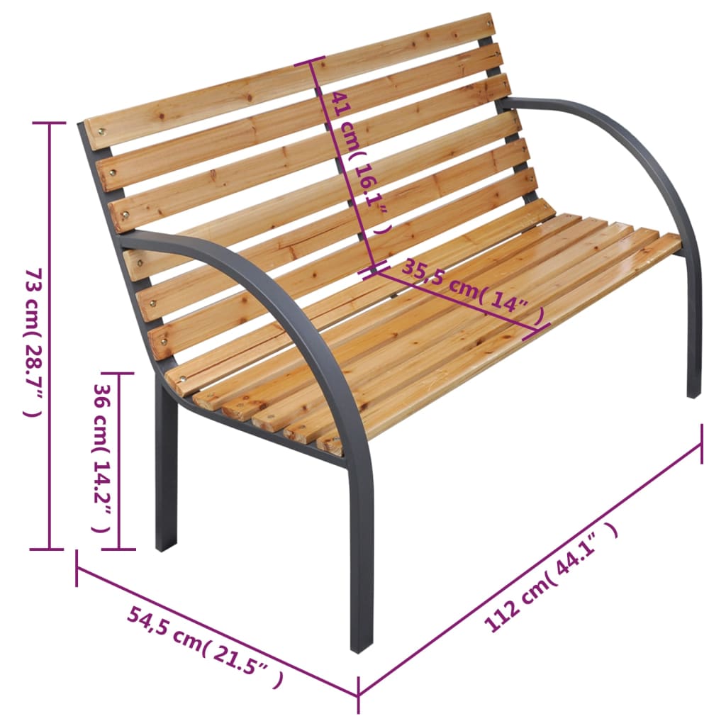 Banc de Jardin Latte Bois