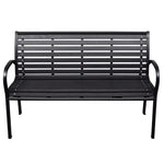 banc de jardin metal noir