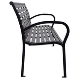 banc de jardin acier noir