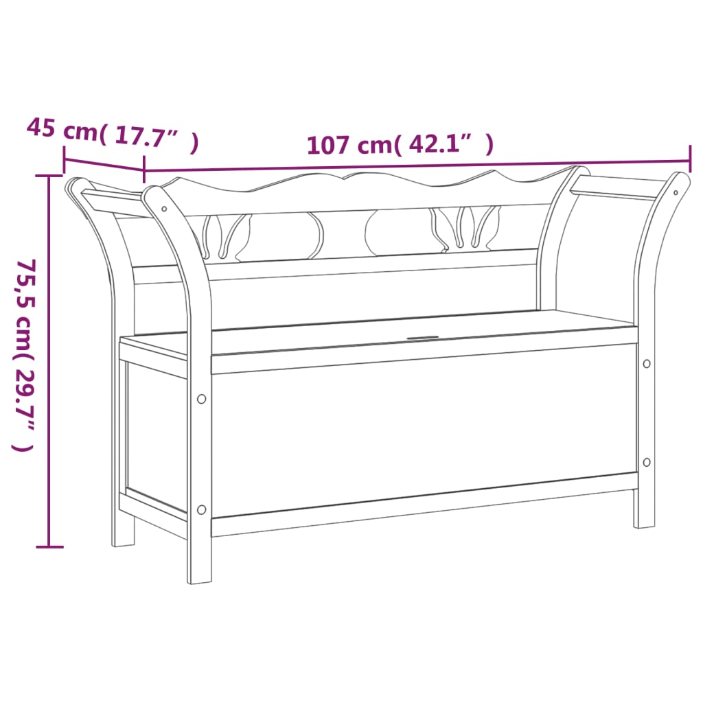 Banc Coffre en Bois