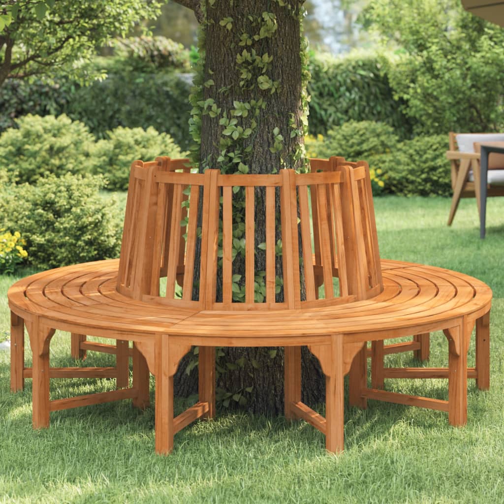 banc en bois autour d’un arbre