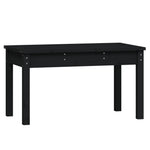 banc de jardin en bois noir