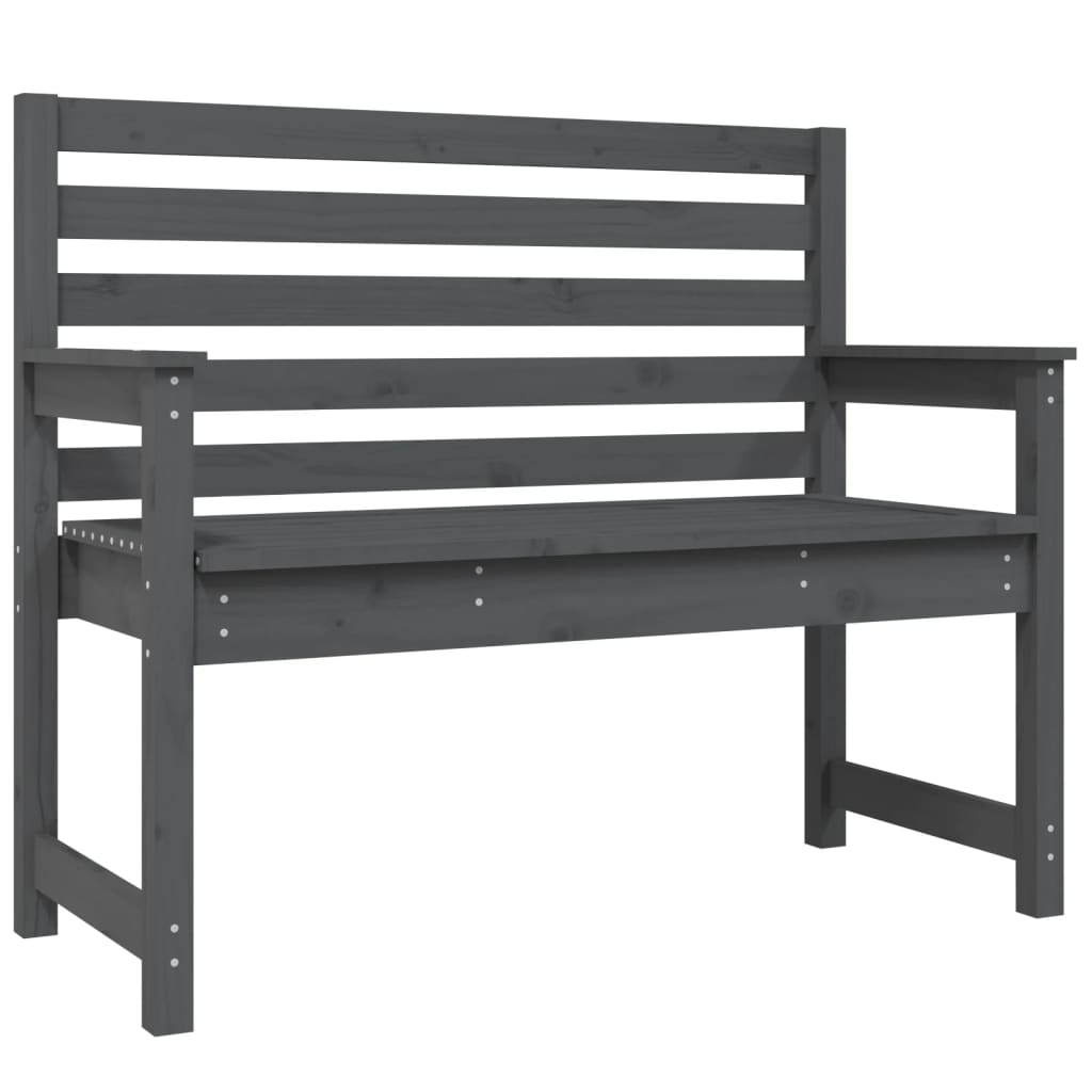 banc de jardin gris anthracite en bois