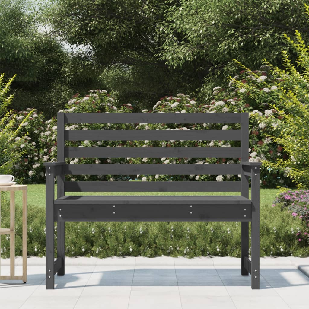 banc de jardin gris anthracite 2 places