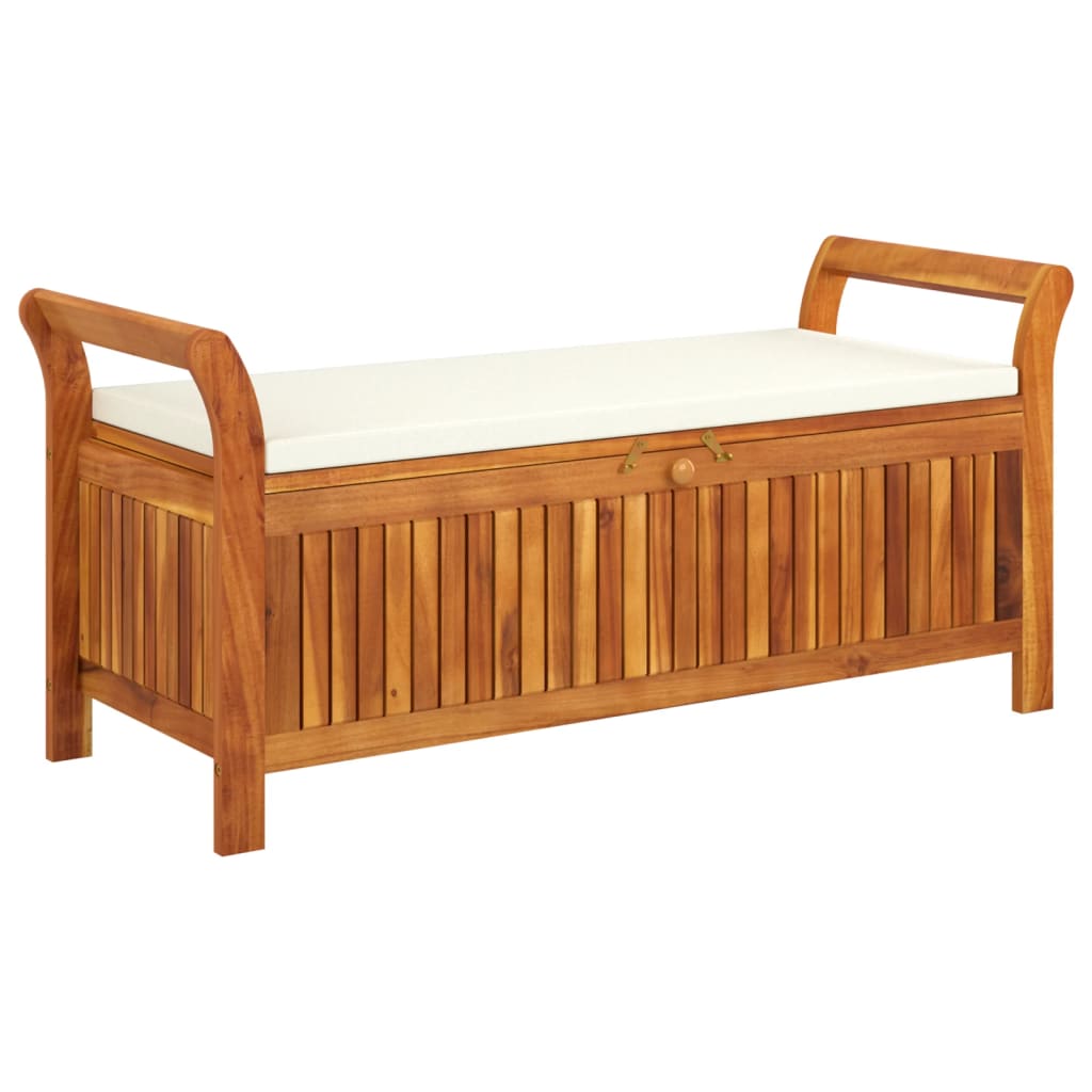 banc coffre de rangement extérieur en bois