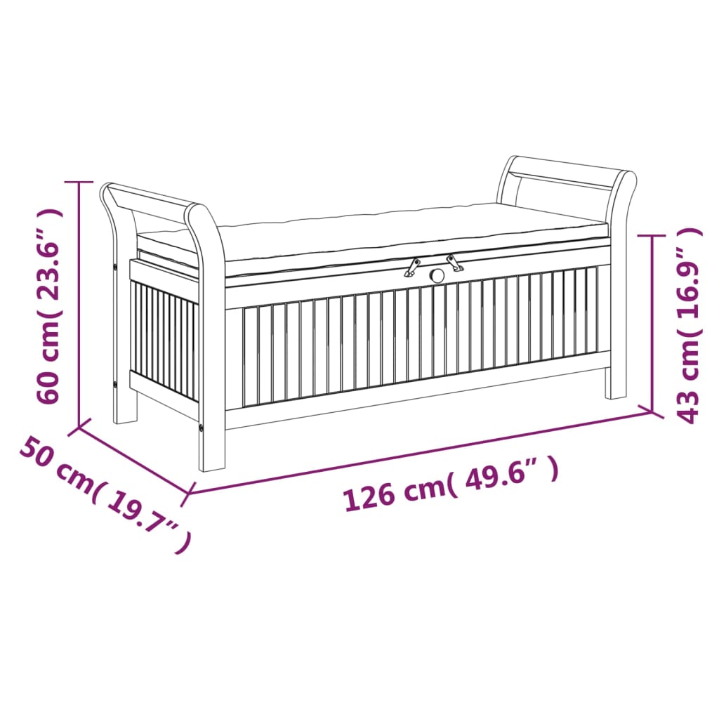 Banc de Jardin Coffre Bois