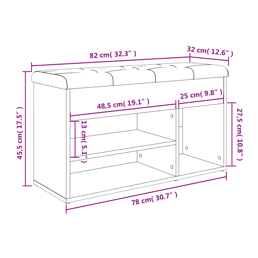 Banc à Chaussures Gris