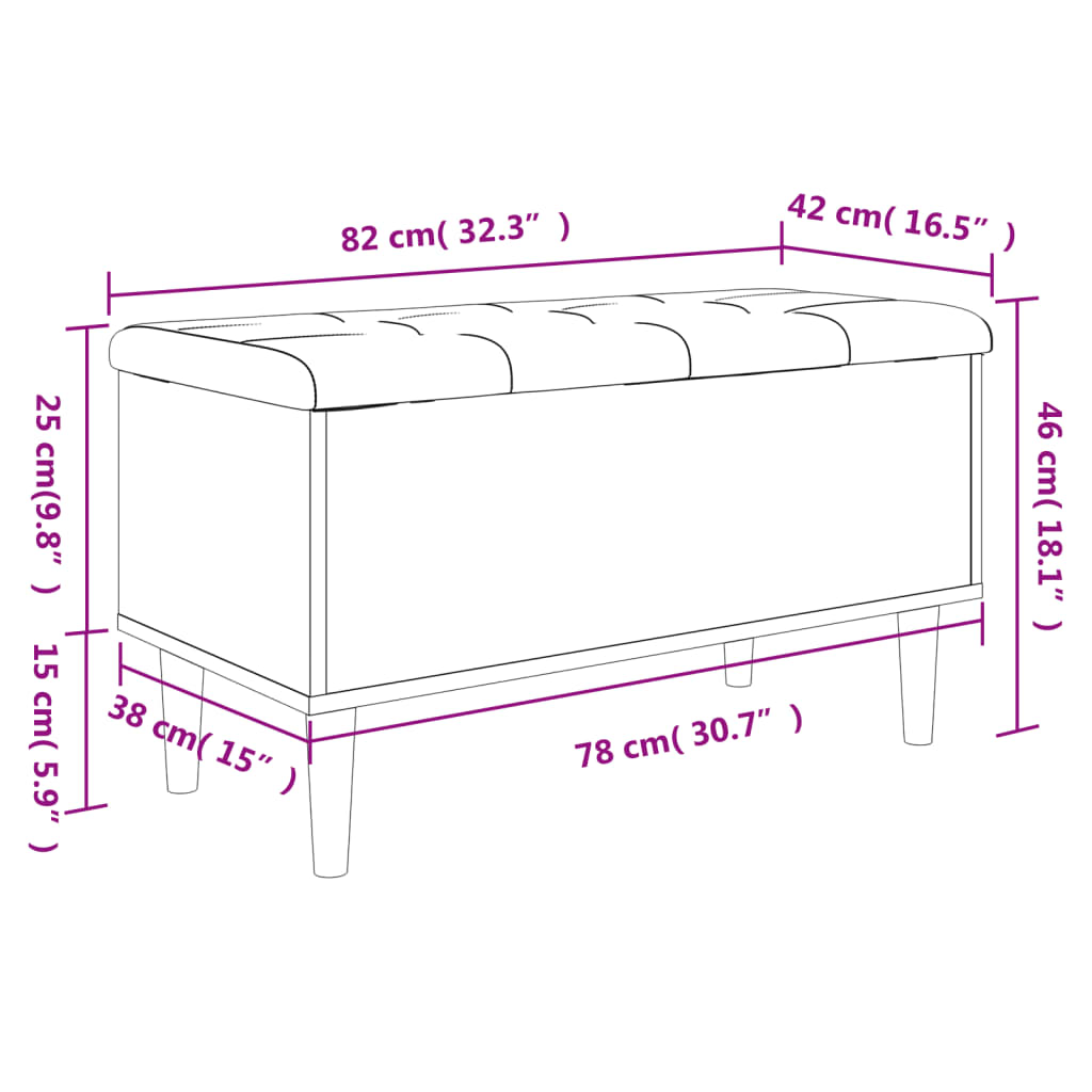 Banc Coffre Pouf