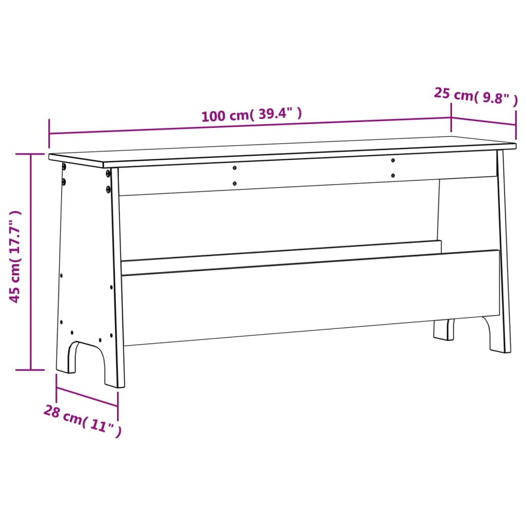 Banc en Bois pour Entrée