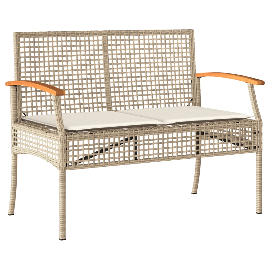 banc de jardin en résine beige