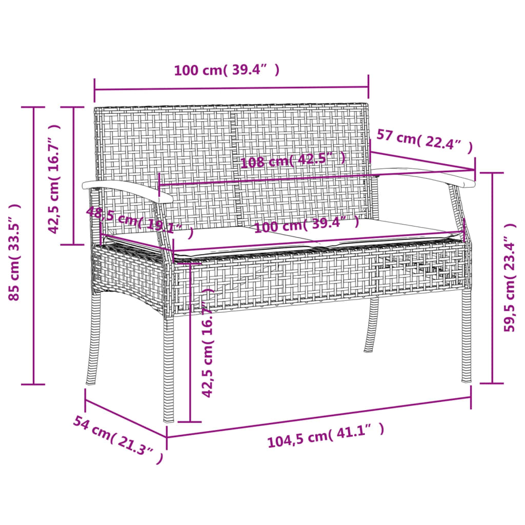 Banc de Jardin Beige