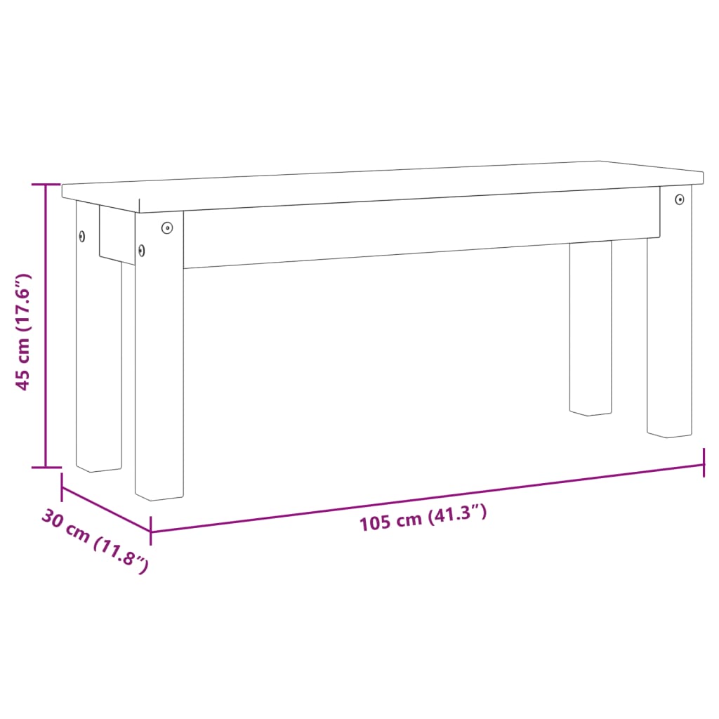 Banc en Bois Salle à Manger