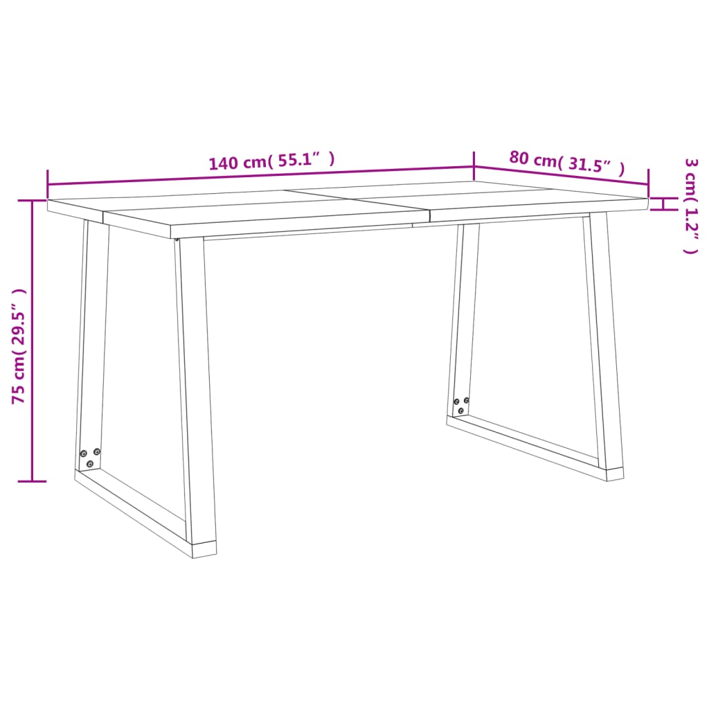 Table en Bois avec Banc Interieur