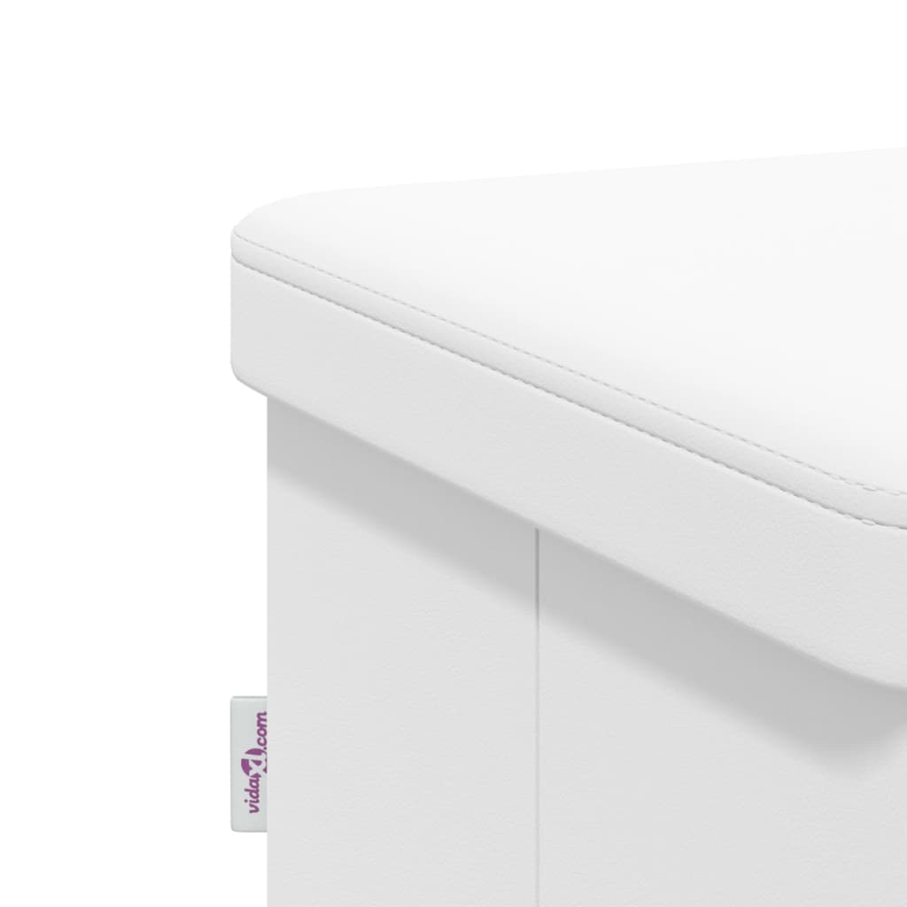 Banc Coffre de Rangement Blanc